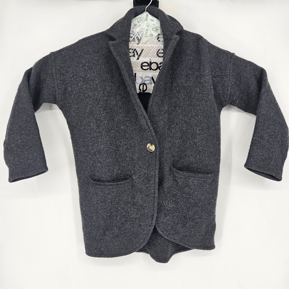 Madewell Saville Sweater Blazer Womens Small Merino Wool Heather Carbon S